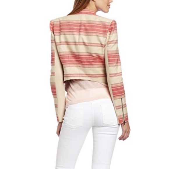BCBGMaxAzria ABBEY Cropped Stripe Blazer‎ - Picture 2 of 5